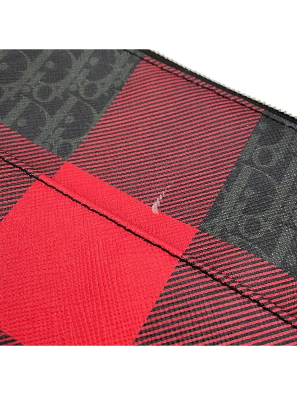 Dior Clutch Homme Trotter Plaid Black